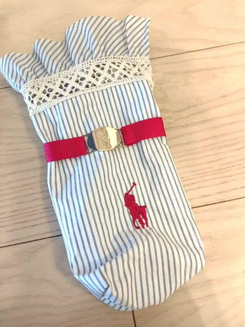 ラルフローレン　晴雨兼用 折りたたみ傘 ストライプ柄