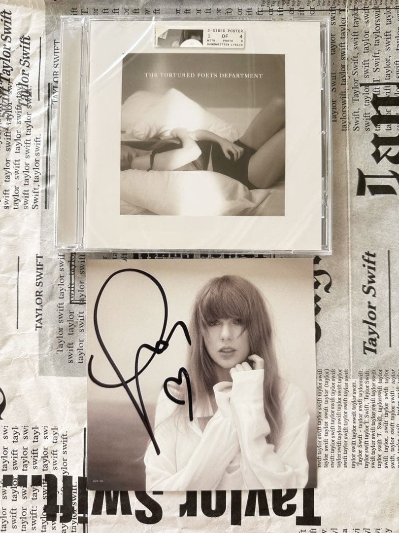 テイラースウィフト　taylor swift サインCD TTPD