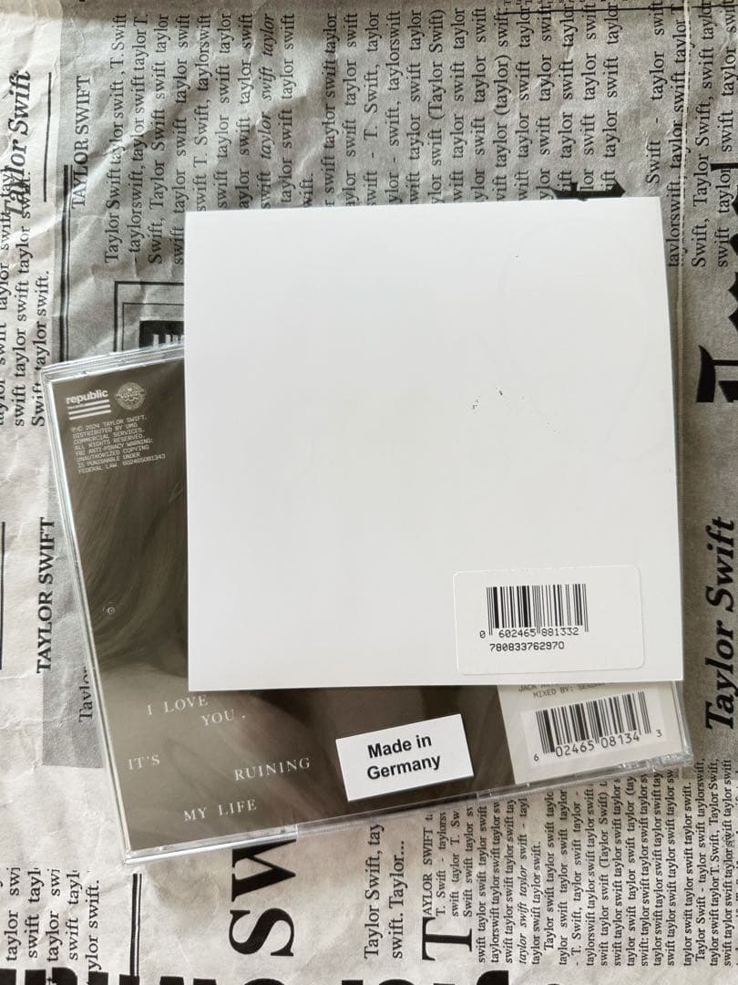 テイラースウィフト　taylor swift サインCD TTPD