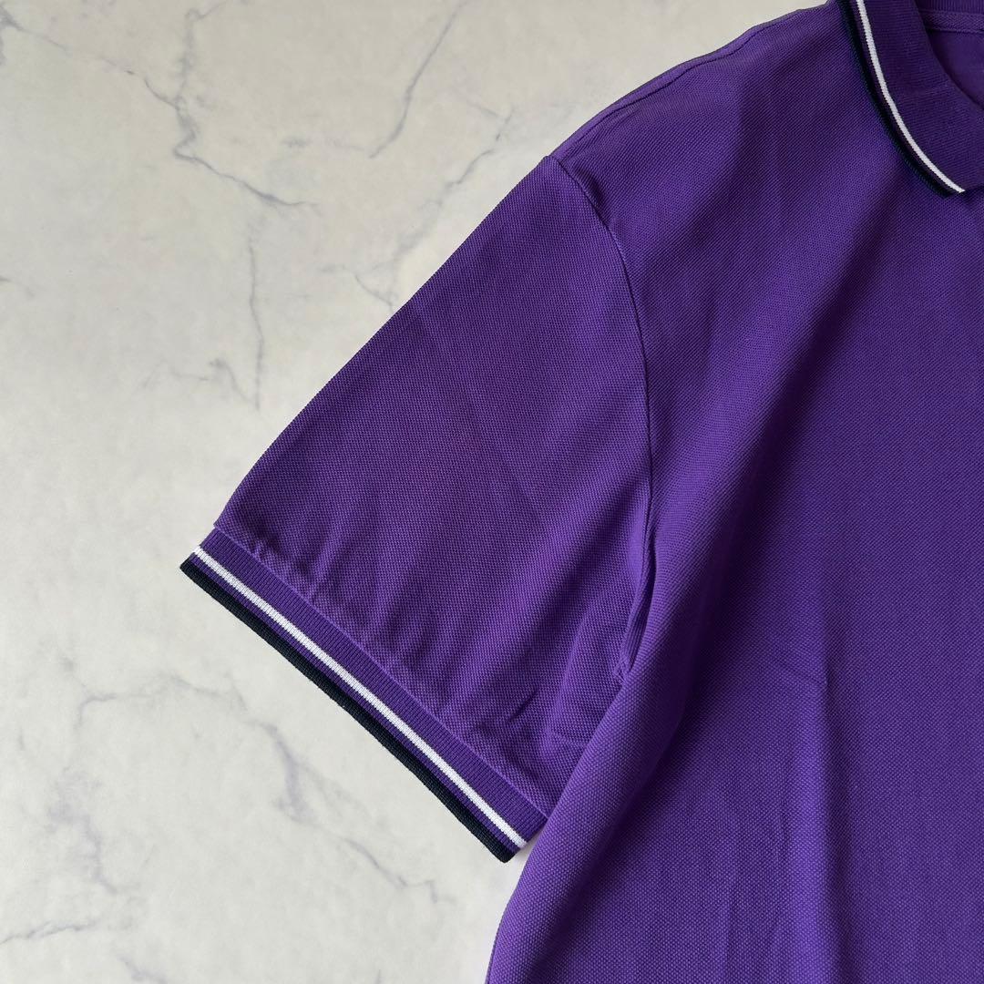 極美品✨希少XXXLサイズ PRADA プラダ ポロシャツ パープル ラバーロゴ