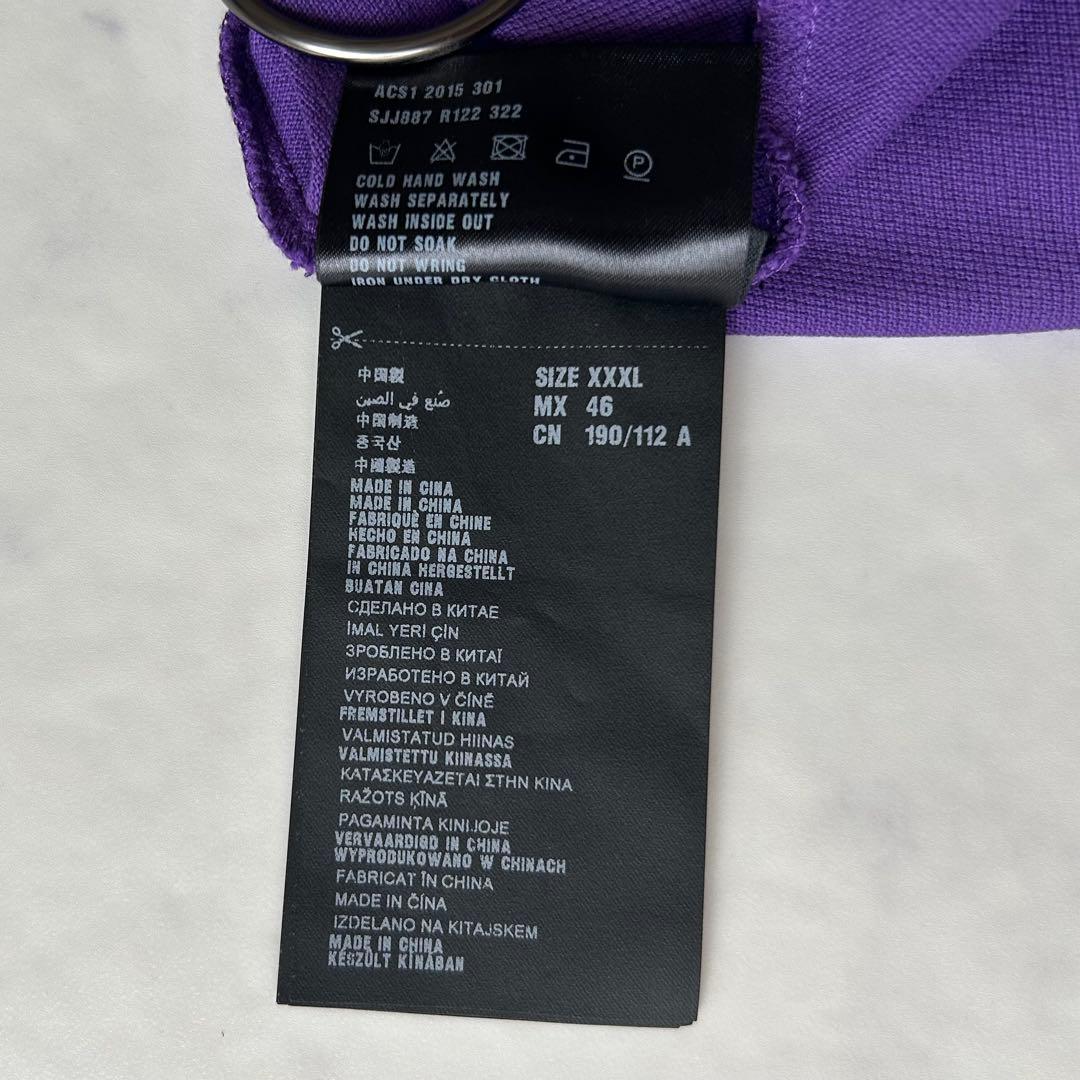 極美品✨希少XXXLサイズ PRADA プラダ ポロシャツ パープル ラバーロゴ