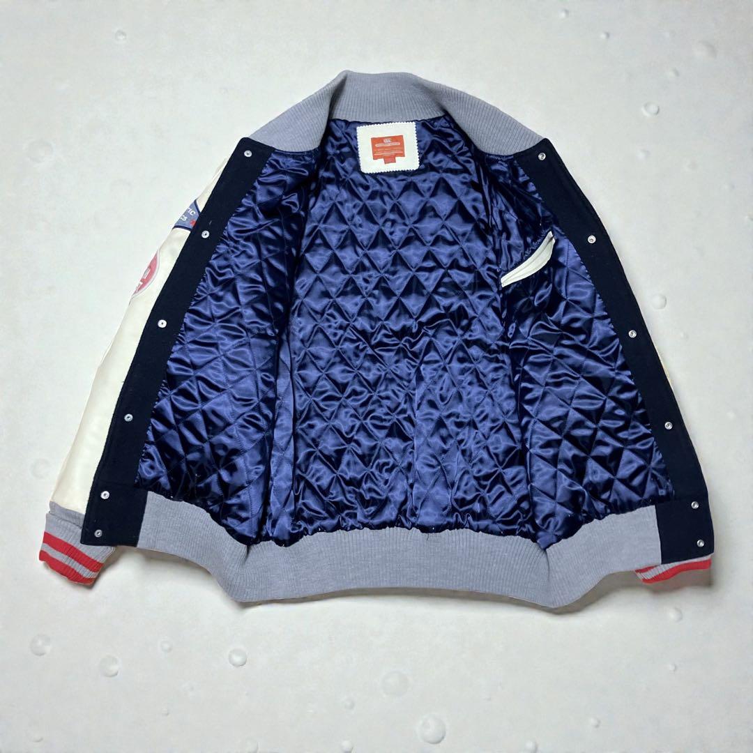 カンタベリー 袖牛革 レザー ワッペン スタジャン BIGサイズ XL フルデコ