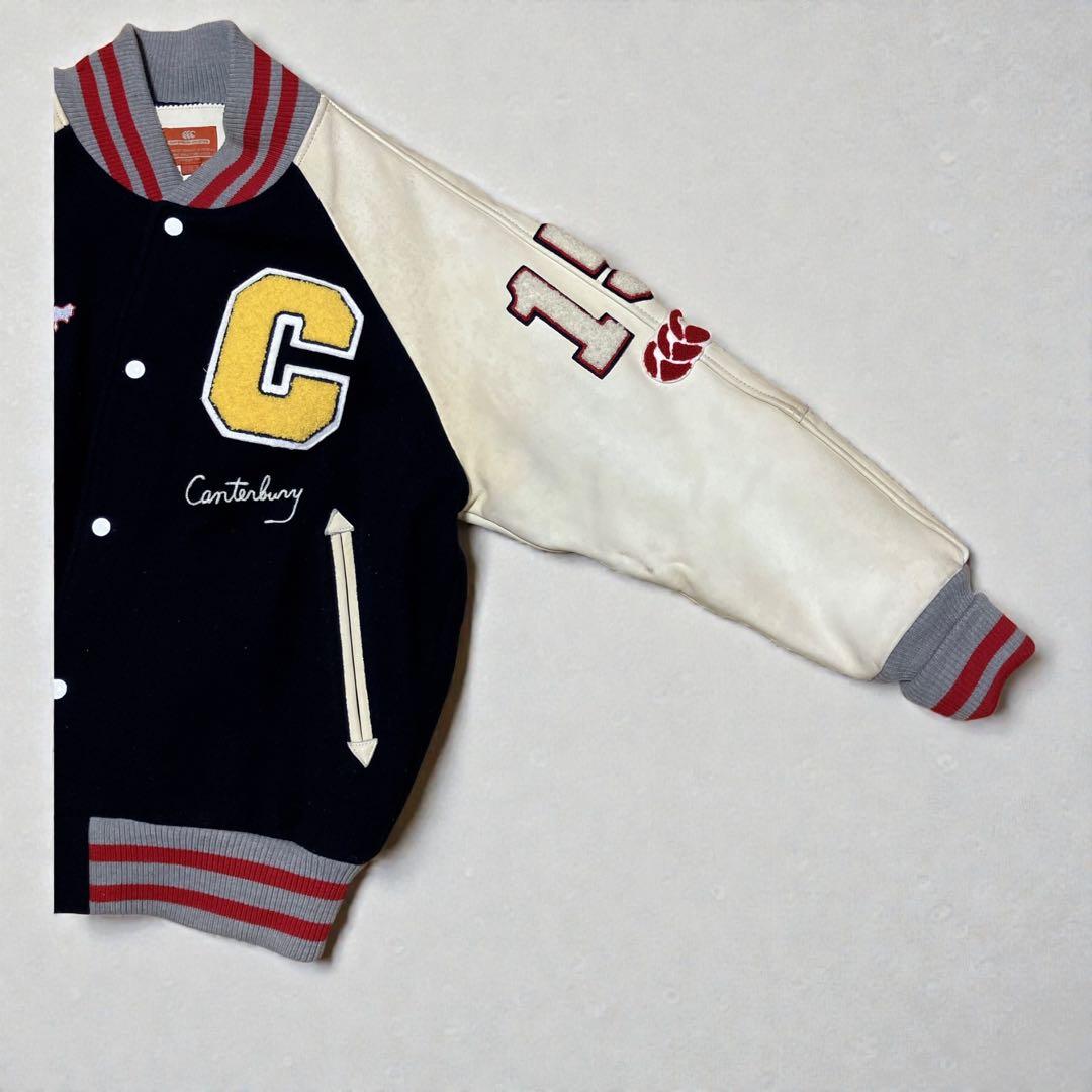 カンタベリー 袖牛革 レザー ワッペン スタジャン BIGサイズ XL フルデコ