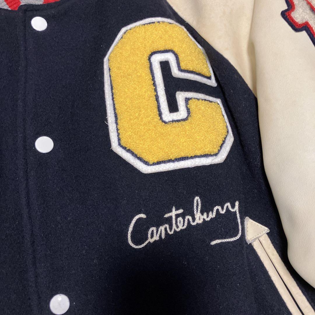 カンタベリー 袖牛革 レザー ワッペン スタジャン BIGサイズ XL フルデコ