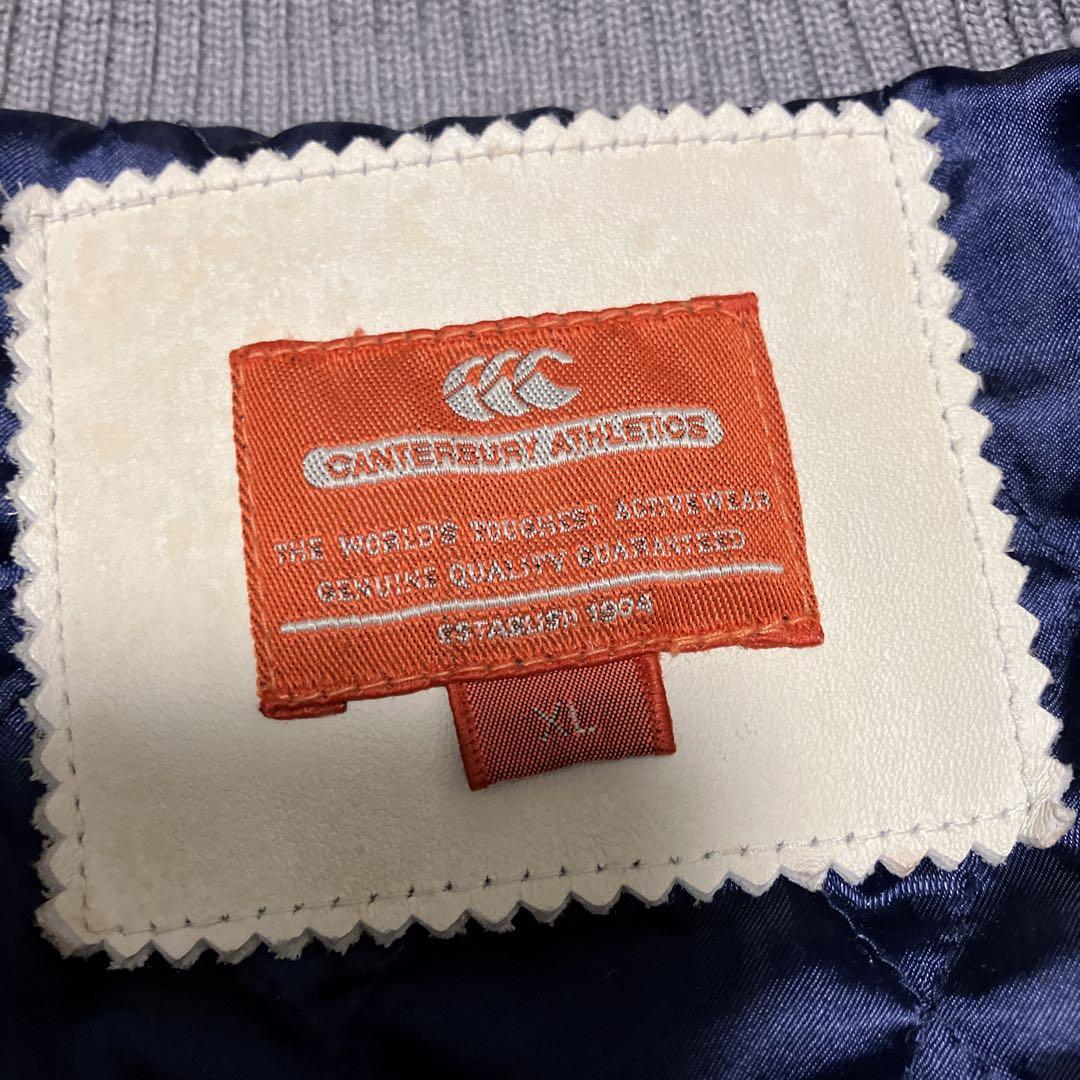 カンタベリー 袖牛革 レザー ワッペン スタジャン BIGサイズ XL フルデコ