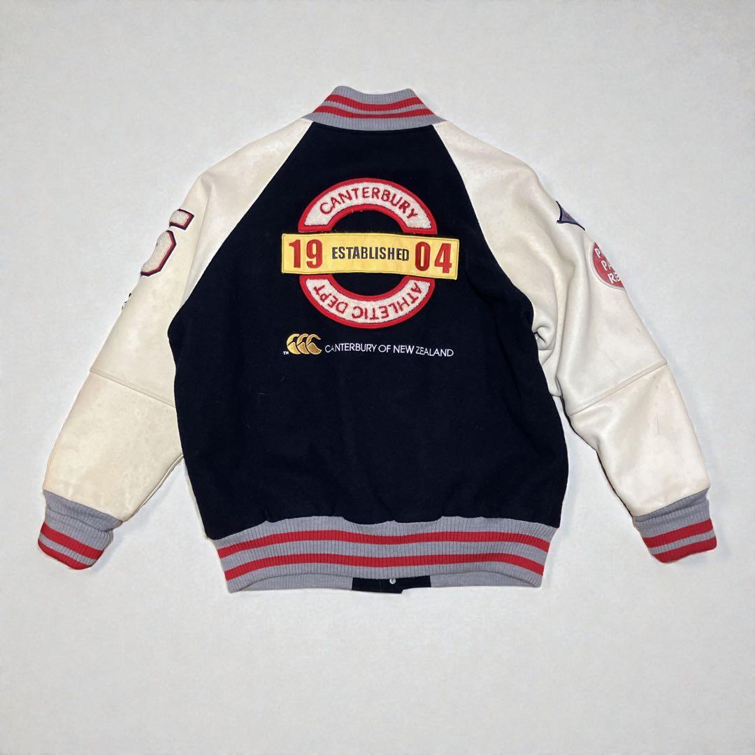 カンタベリー 袖牛革 レザー ワッペン スタジャン BIGサイズ XL フルデコ