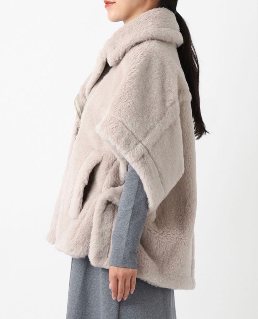 マックスマーラ⭐︎テディベア　Newmanto ケープ　サンド　S/Mサイズ