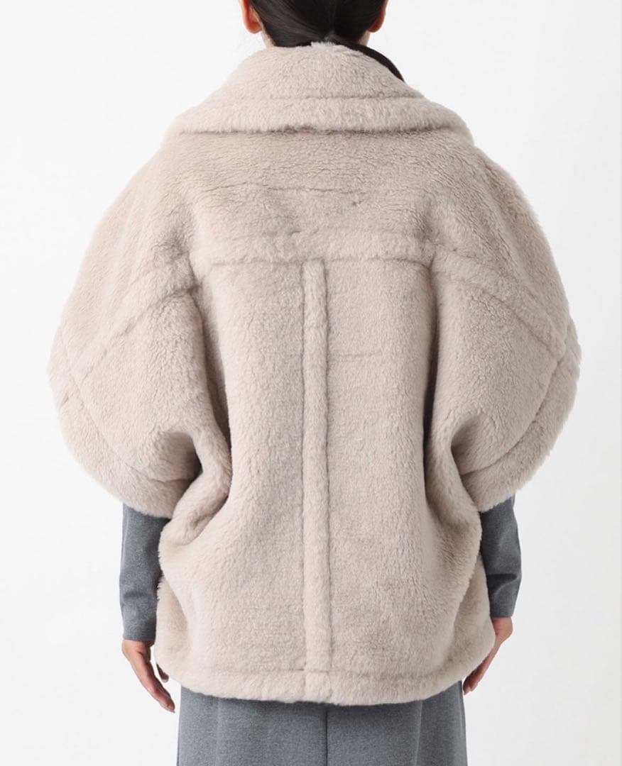 マックスマーラ⭐︎テディベア　Newmanto ケープ　サンド　S/Mサイズ