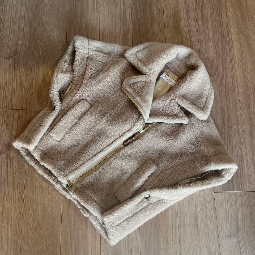 マックスマーラ⭐︎テディベア　Newmanto ケープ　サンド　S/Mサイズ