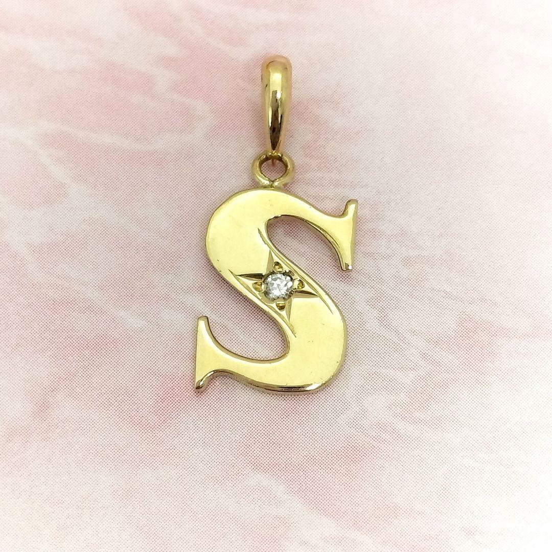 タイムセール♡K18 イニシャル ペンダント チャーム S セイコージュエリー