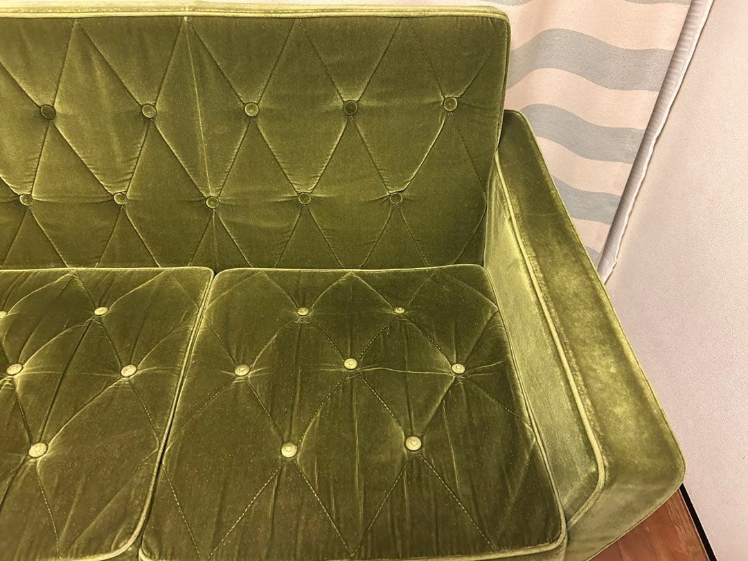 カリモク60 ロビーチェア　モケットグリーン