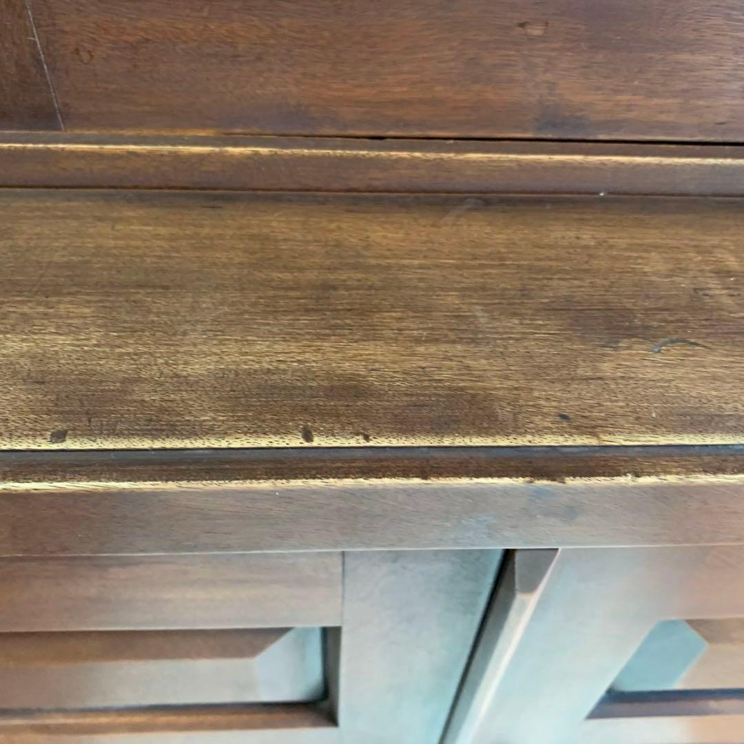 ガラス扉付きキャビネット　食器棚　本棚　辰巳木工　鳥取民藝家具　飾り棚　骨董