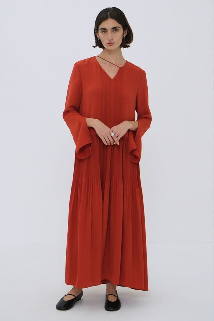 CLANE（クラネ） SLANT PINTUCK LOOSE ONEPIECE