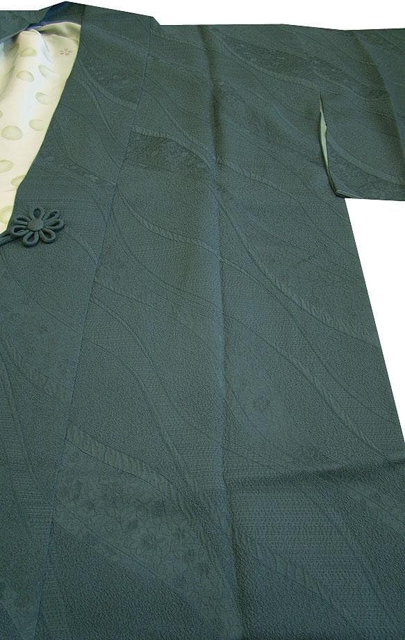 ★大特価 美品 ロング寸 フクレ織 道中着（正絹）未使用＜C644＞★