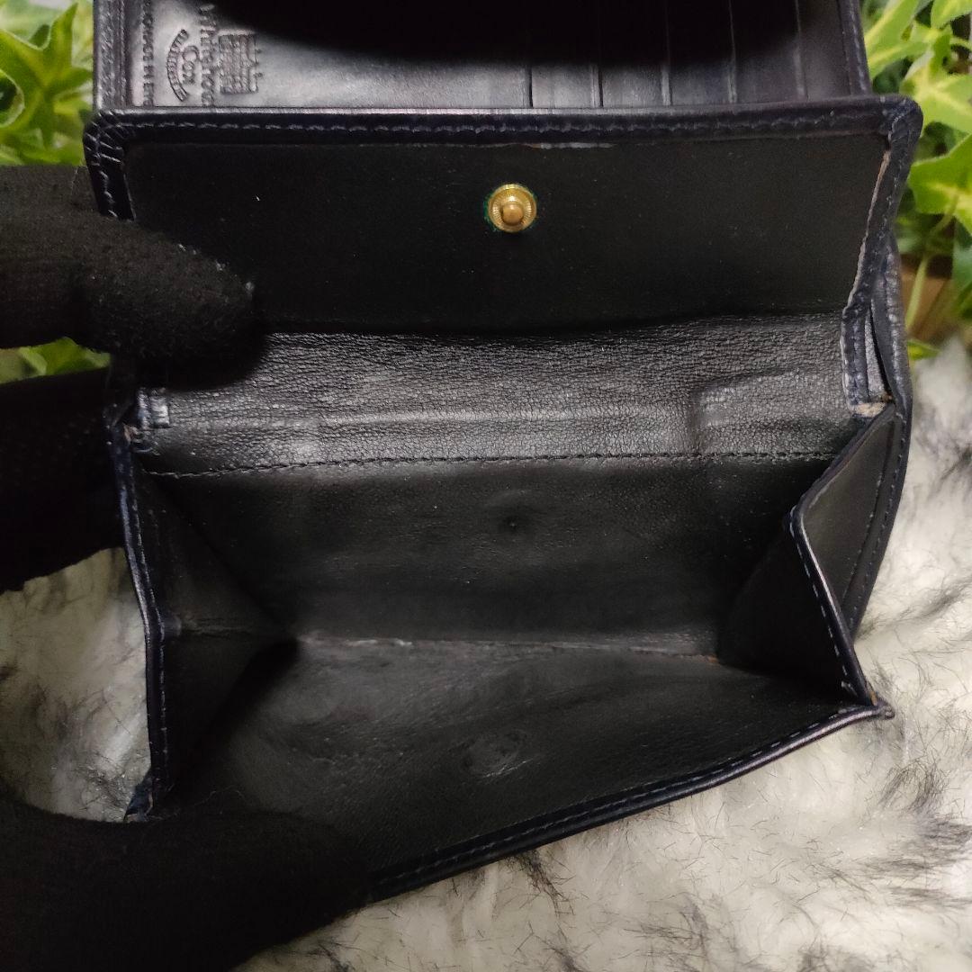 廃盤品 ホワイトハウスコックス 三つ折り財布 ブラック ブライドルレザー 黒 革