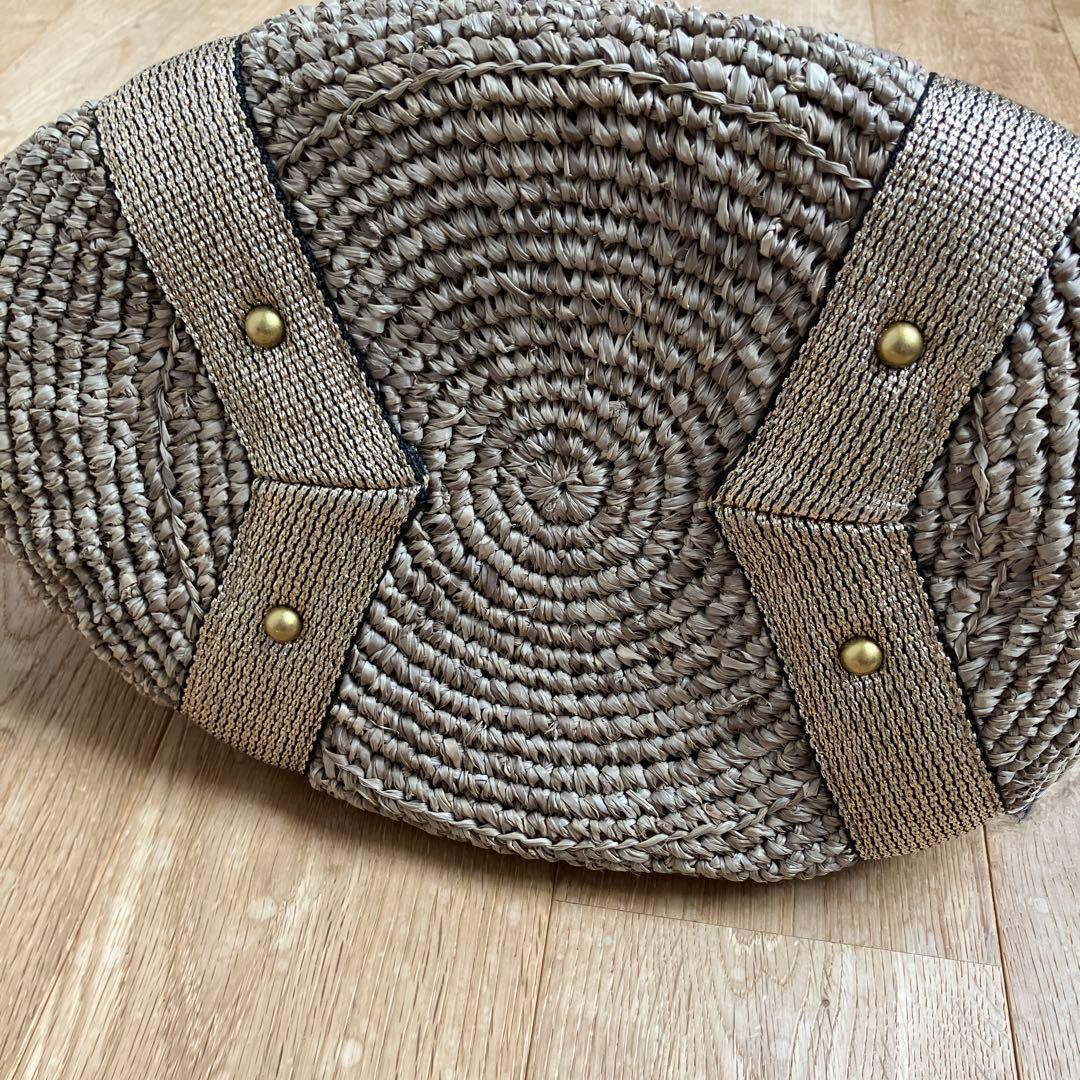 ヴィオラドーロ　ラフィア　テープハンドルトート