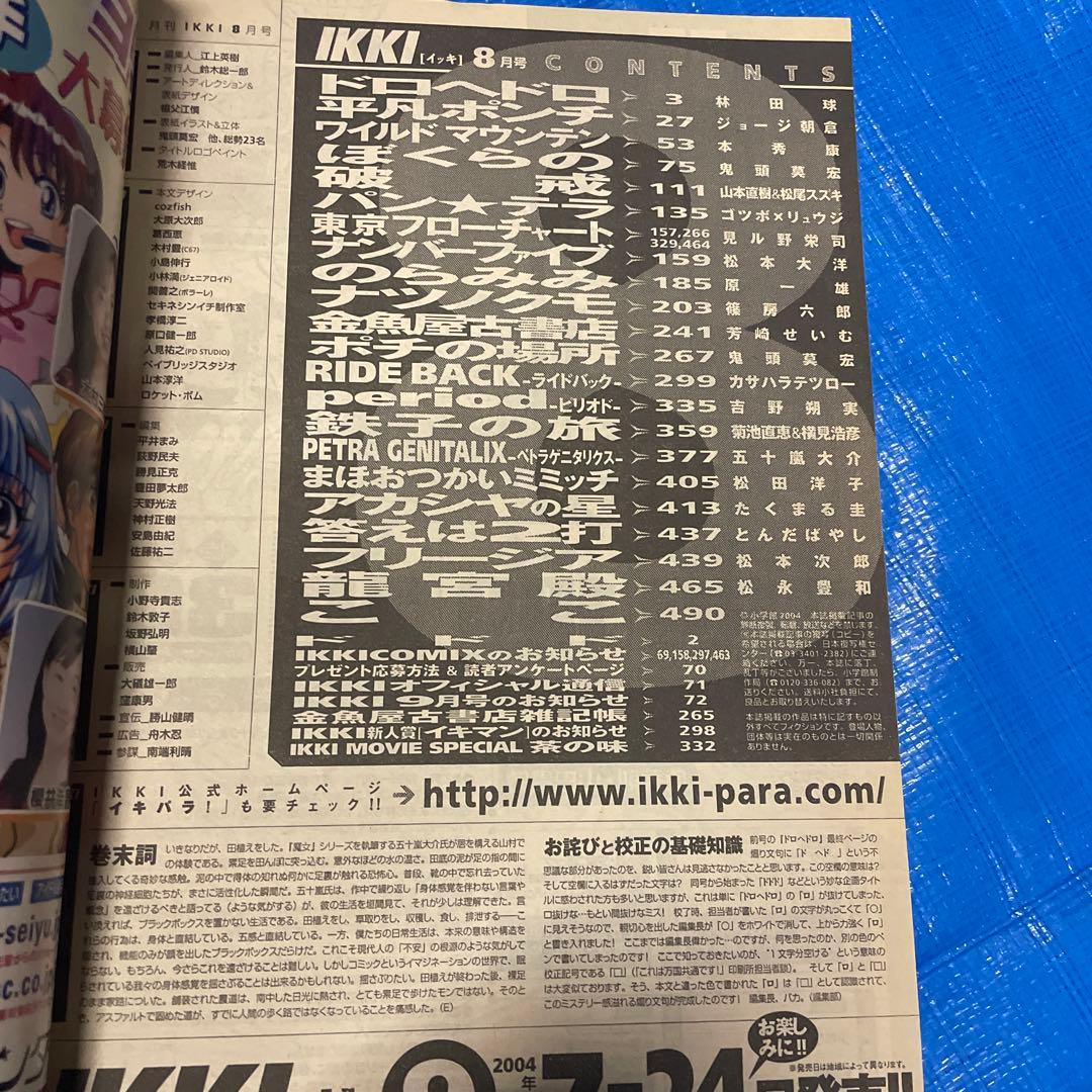 月刊IKKI 月刊イッキ 2004年8月号 ドロヘドロ掲載 青年漫画雑誌