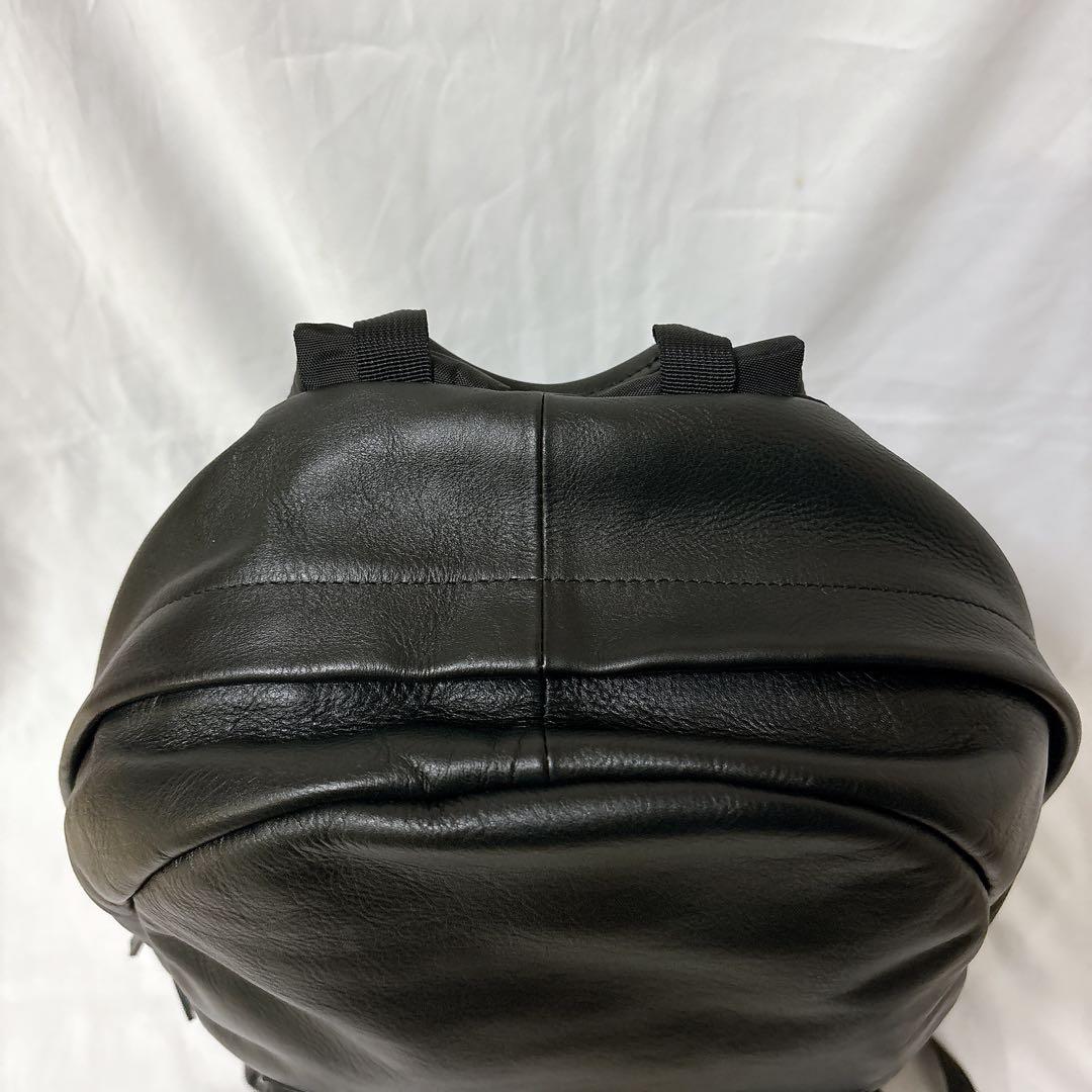 【希少】ユナイテッドアローズ ファンクショナル レザー リュック ブラック A4