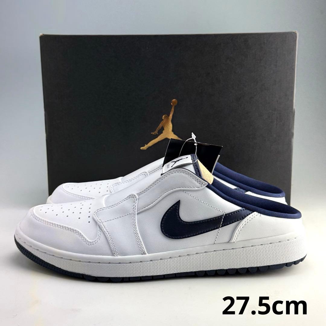 27.5cm ナイキ エアジョーダン ミュール ホワイト/ミッドナイトネイビー