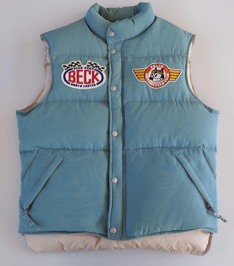 TOYS McCOY 水色 ダウンベスト パッチ付き