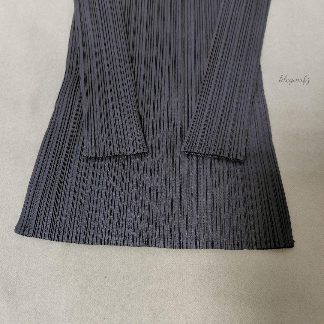 美品 PLEATS PLEASE ハイネック カットソー シャツ イッセイミヤケ
