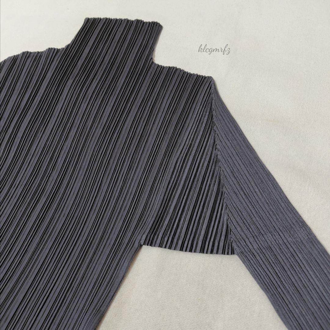 美品 PLEATS PLEASE ハイネック カットソー シャツ イッセイミヤケ