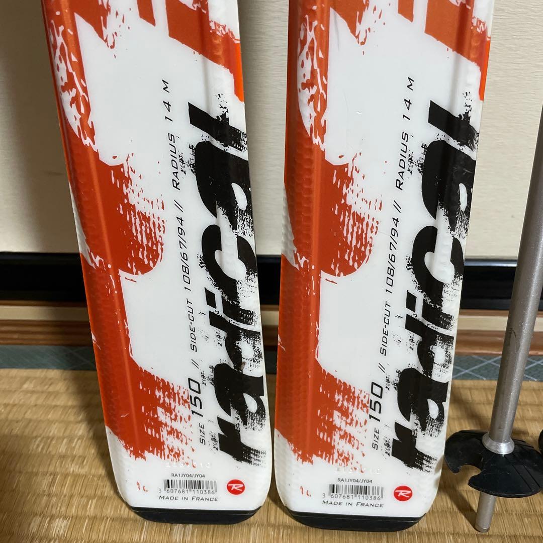 ROSSIGNOL スキー板 ホワイト/オレンジ