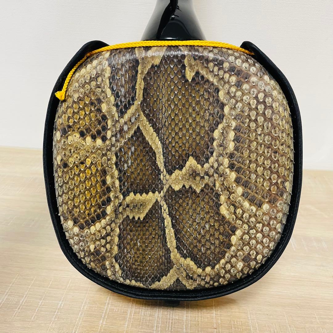 ★美品★ 沖縄三線 本蛇皮 三味線 胴巻き 和楽器