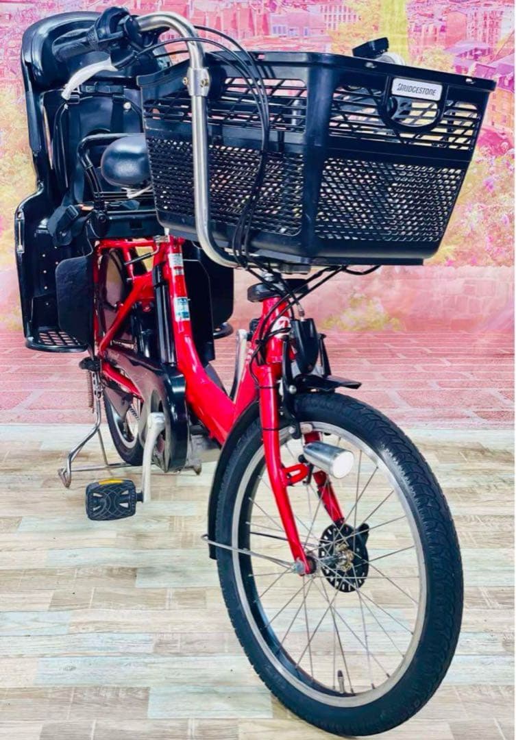 K2327 電動自転車ブリヂストン アンジェリーノ 子供乗せ20インチ 送料無料
