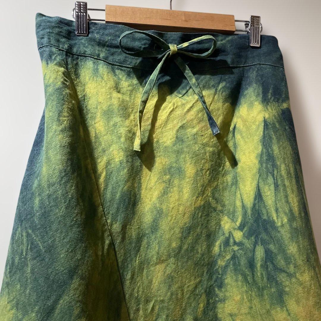 藍染　SOU・SOU 富士　L 麻のパンツ　むらくも染　USED 麻100%