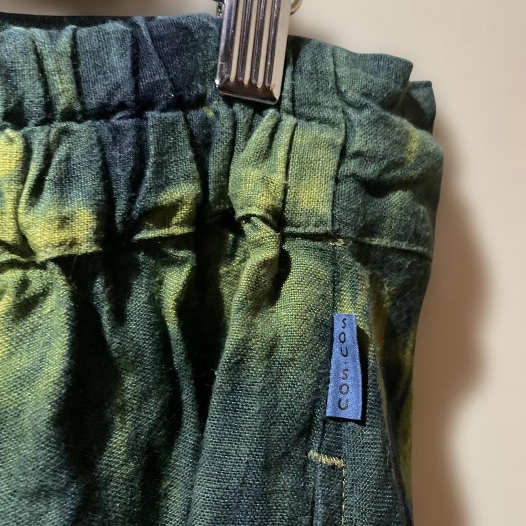 藍染　SOU・SOU 富士　L 麻のパンツ　むらくも染　USED 麻100%