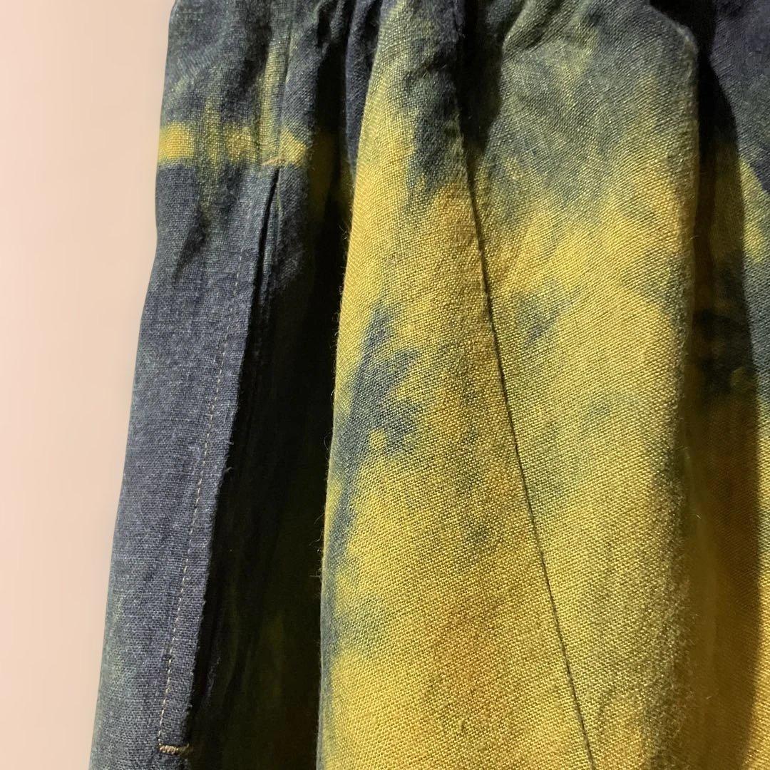 藍染　SOU・SOU 富士　L 麻のパンツ　むらくも染　USED 麻100%