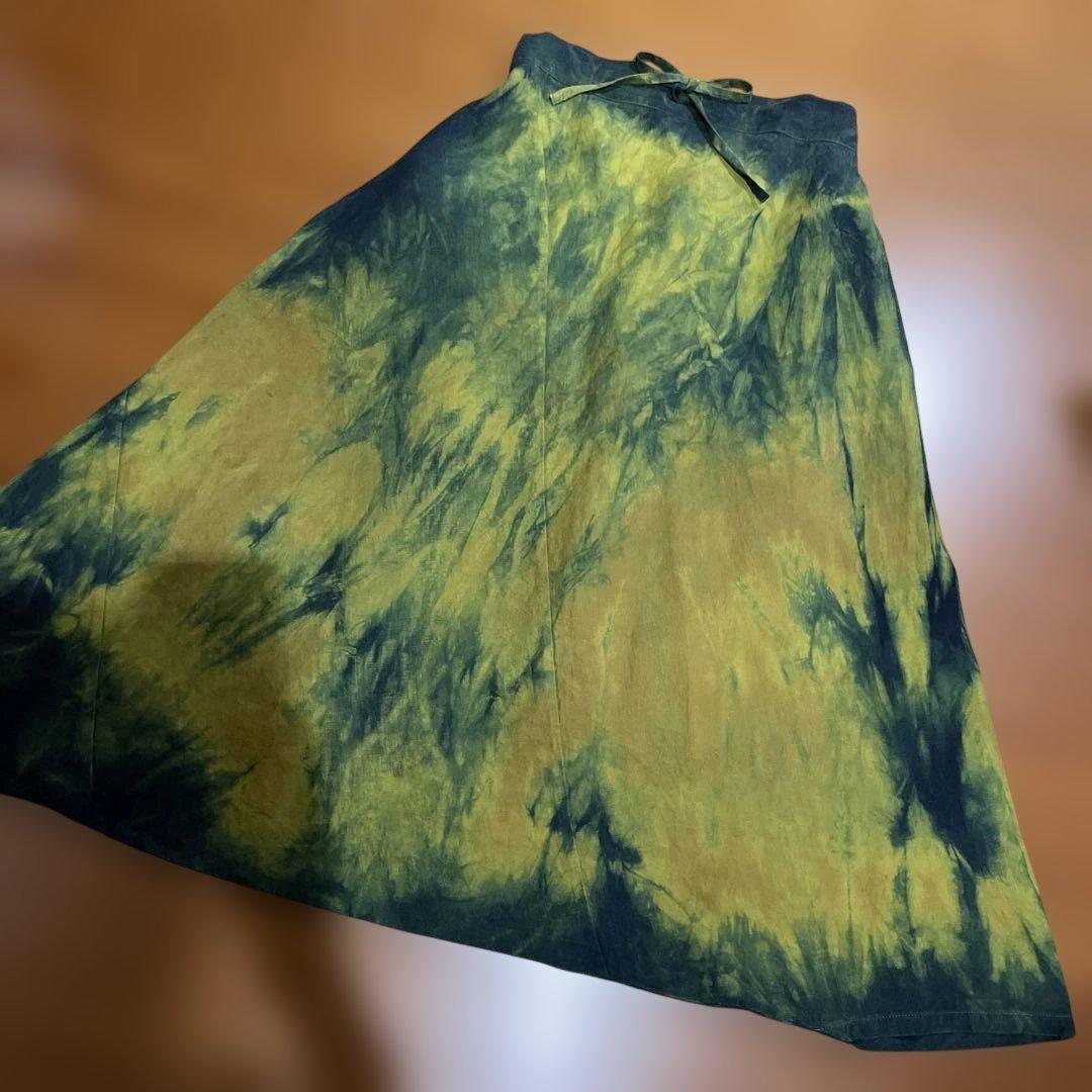 藍染　SOU・SOU 富士　L 麻のパンツ　むらくも染　USED 麻100%