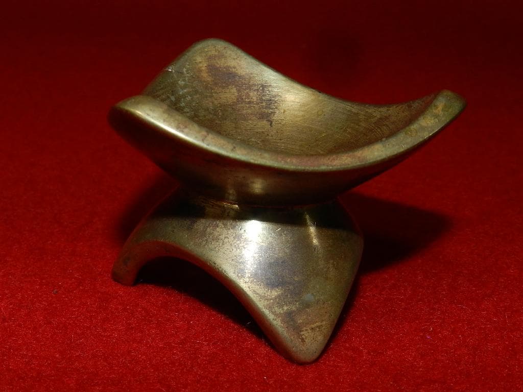 ME5 千家上職人 中川浄益 共箱 蓋置 ２点 金物師 お安くいたしました！￼