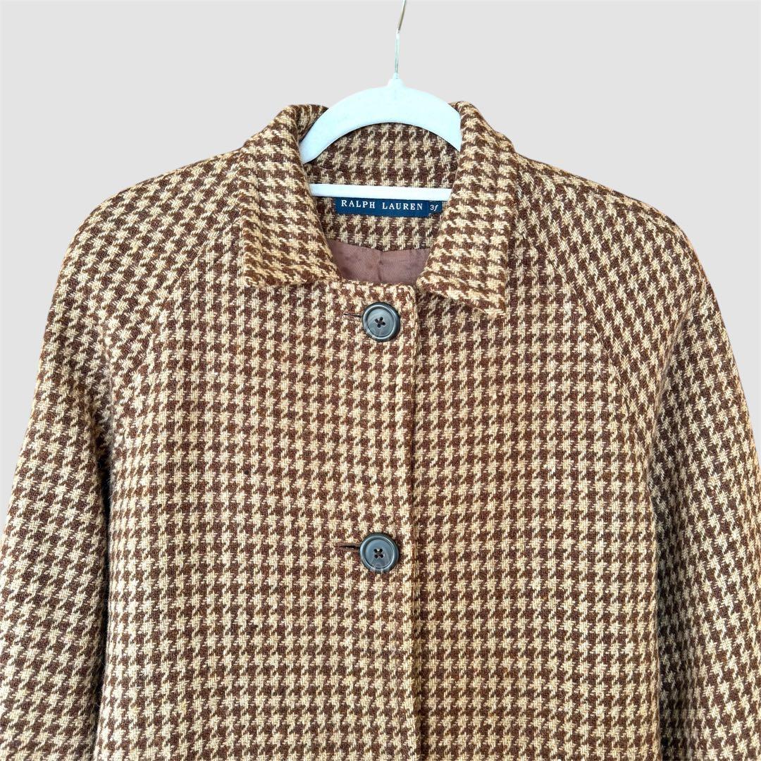 Ralph Lauren ラルフローレン ロングコート ブラウン ベージュ 千鳥