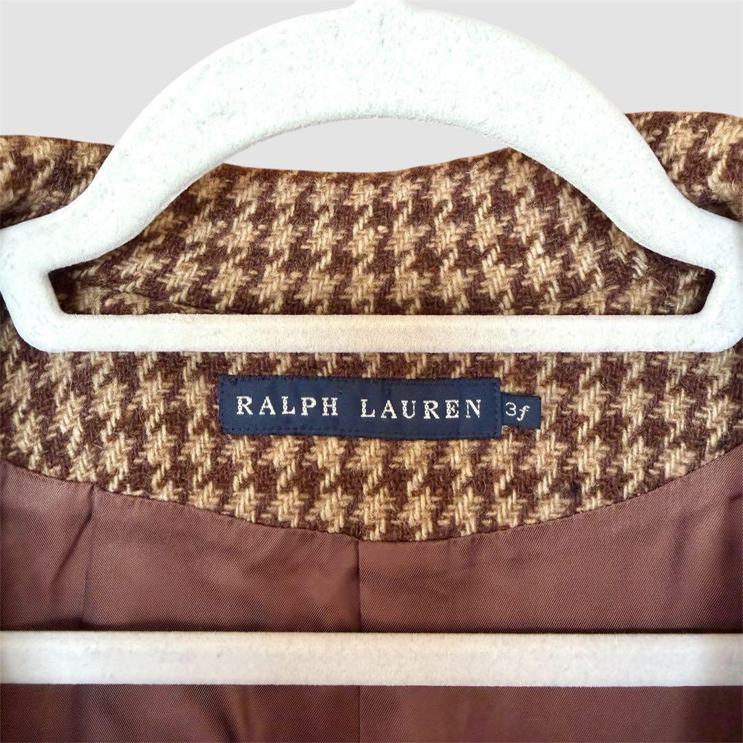 Ralph Lauren ラルフローレン ロングコート ブラウン ベージュ 千鳥