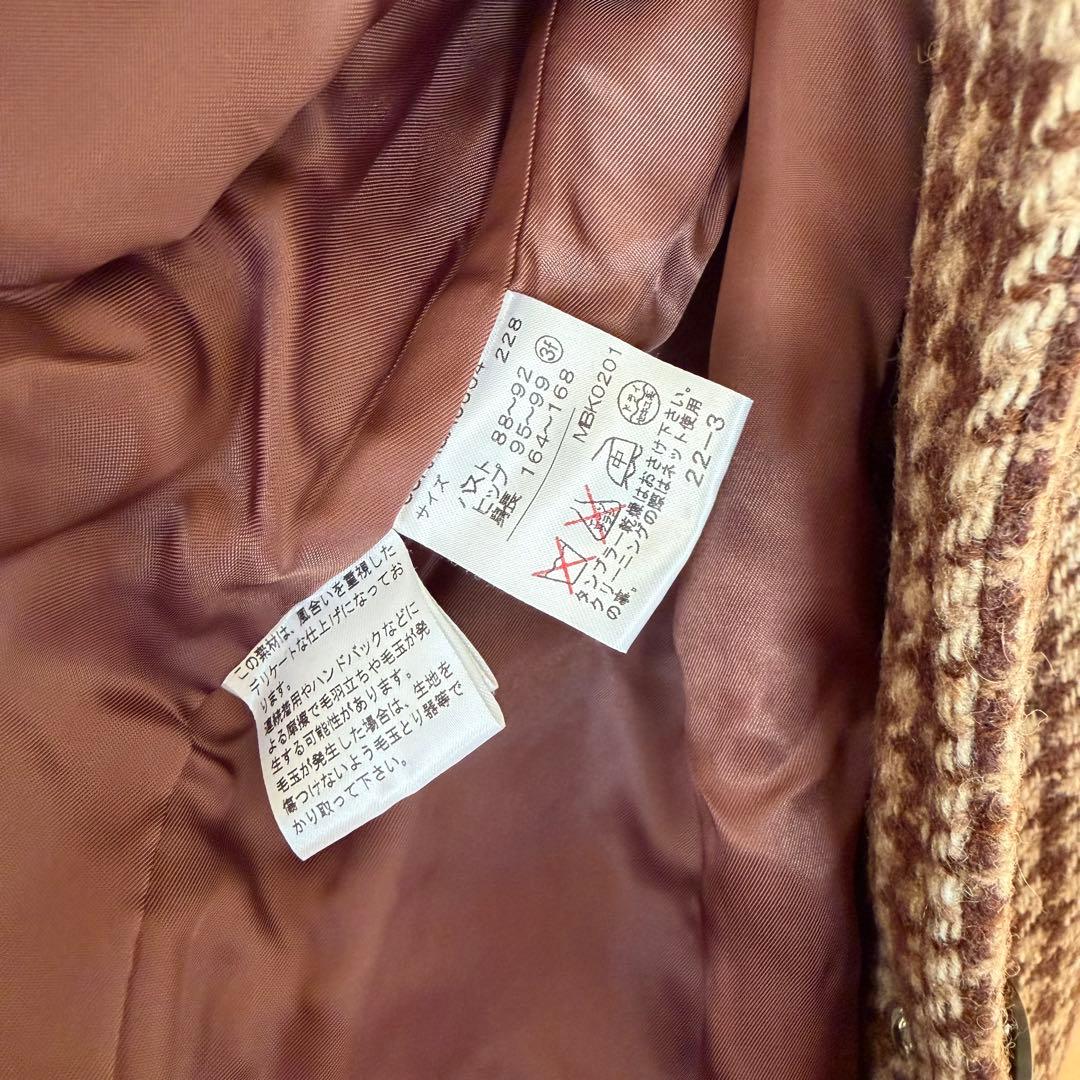 Ralph Lauren ラルフローレン ロングコート ブラウン ベージュ 千鳥