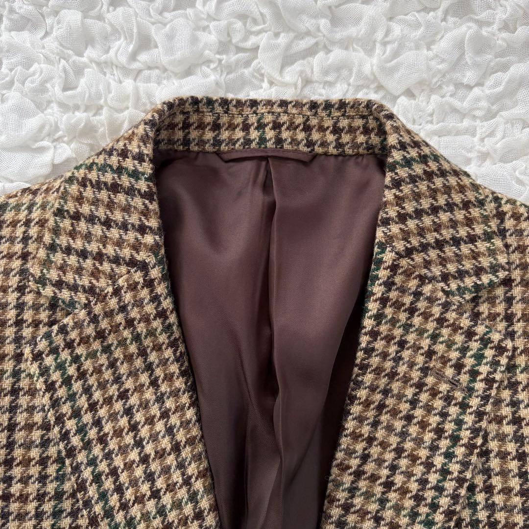 新品BEAMS HEART MOON社生地 ガンクラブチェックツイードジャケット