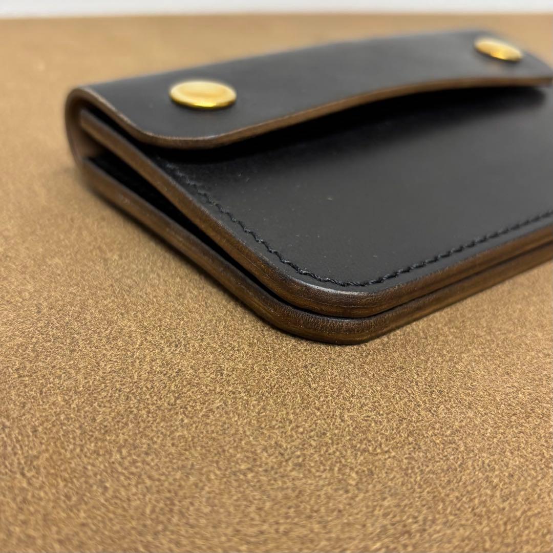 ホースバット　トラッカーウォレット　黒　茶心　2層　原厚　MARYAM