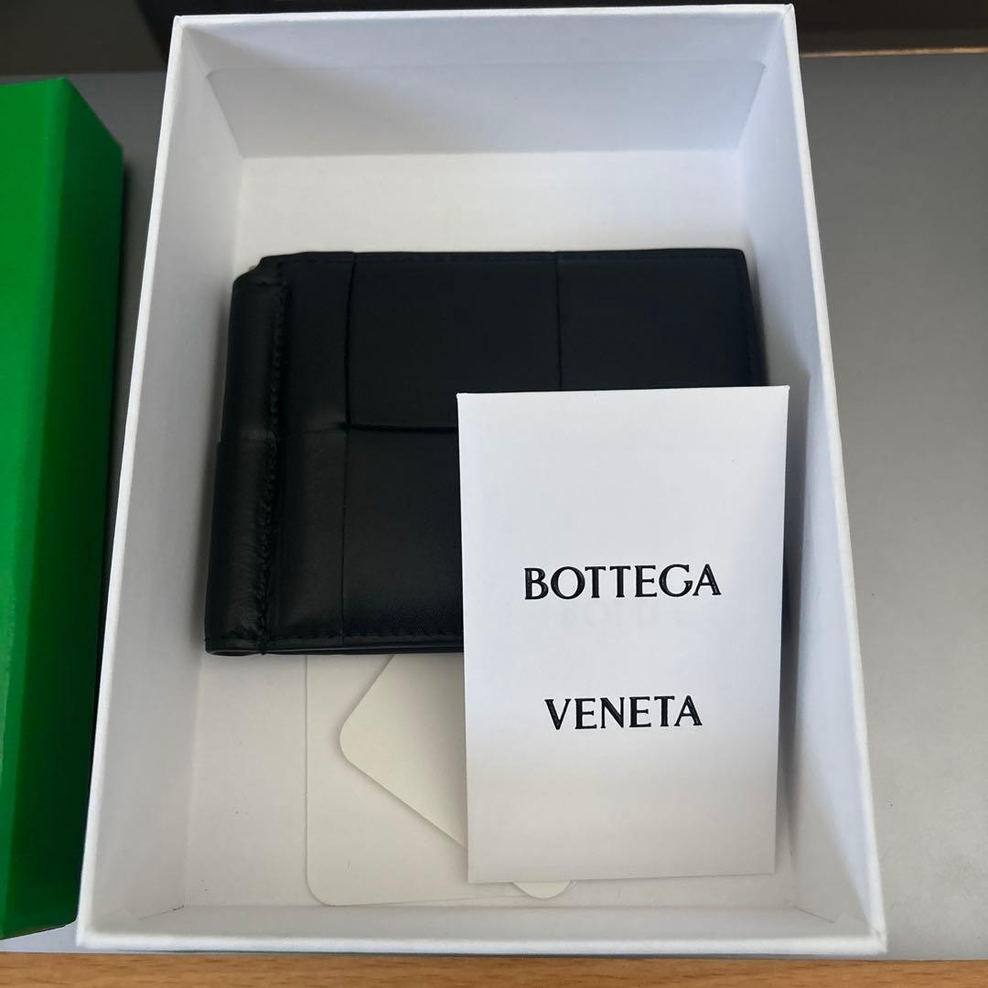BOTTEGA VENETA 黒 キルティングレザー マネークリップ