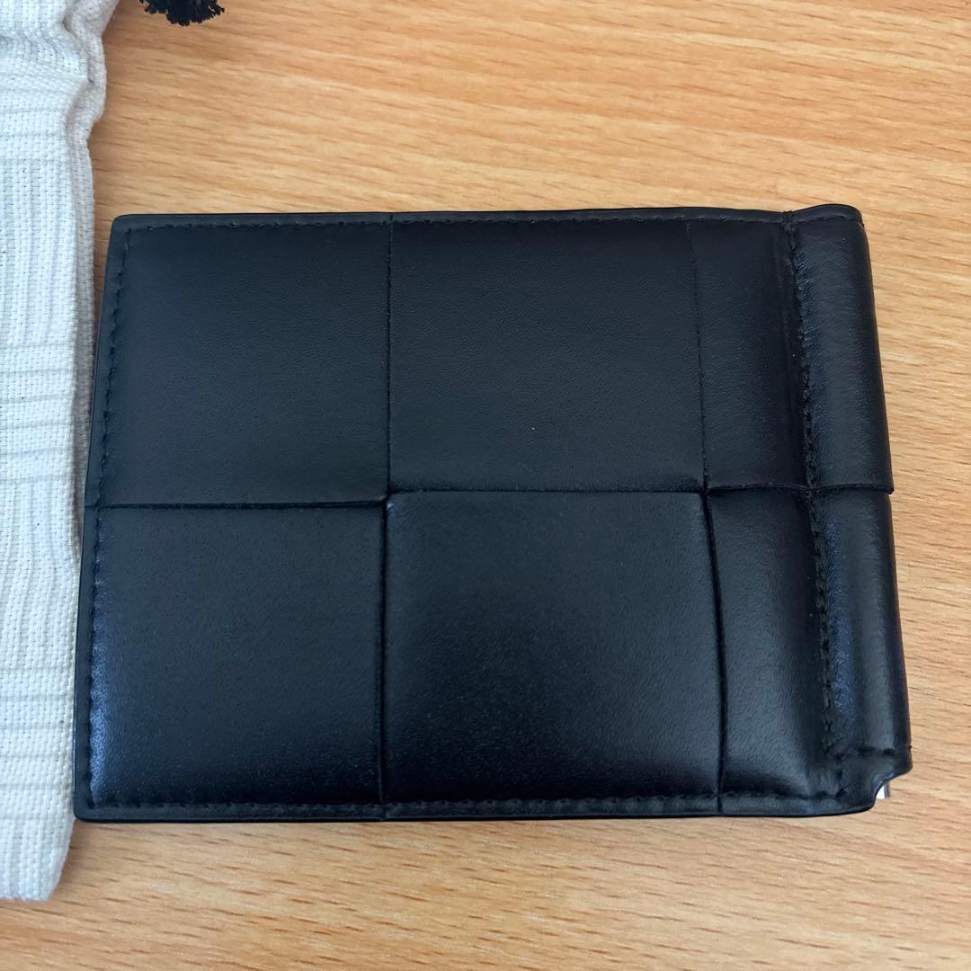BOTTEGA VENETA 黒 キルティングレザー マネークリップ
