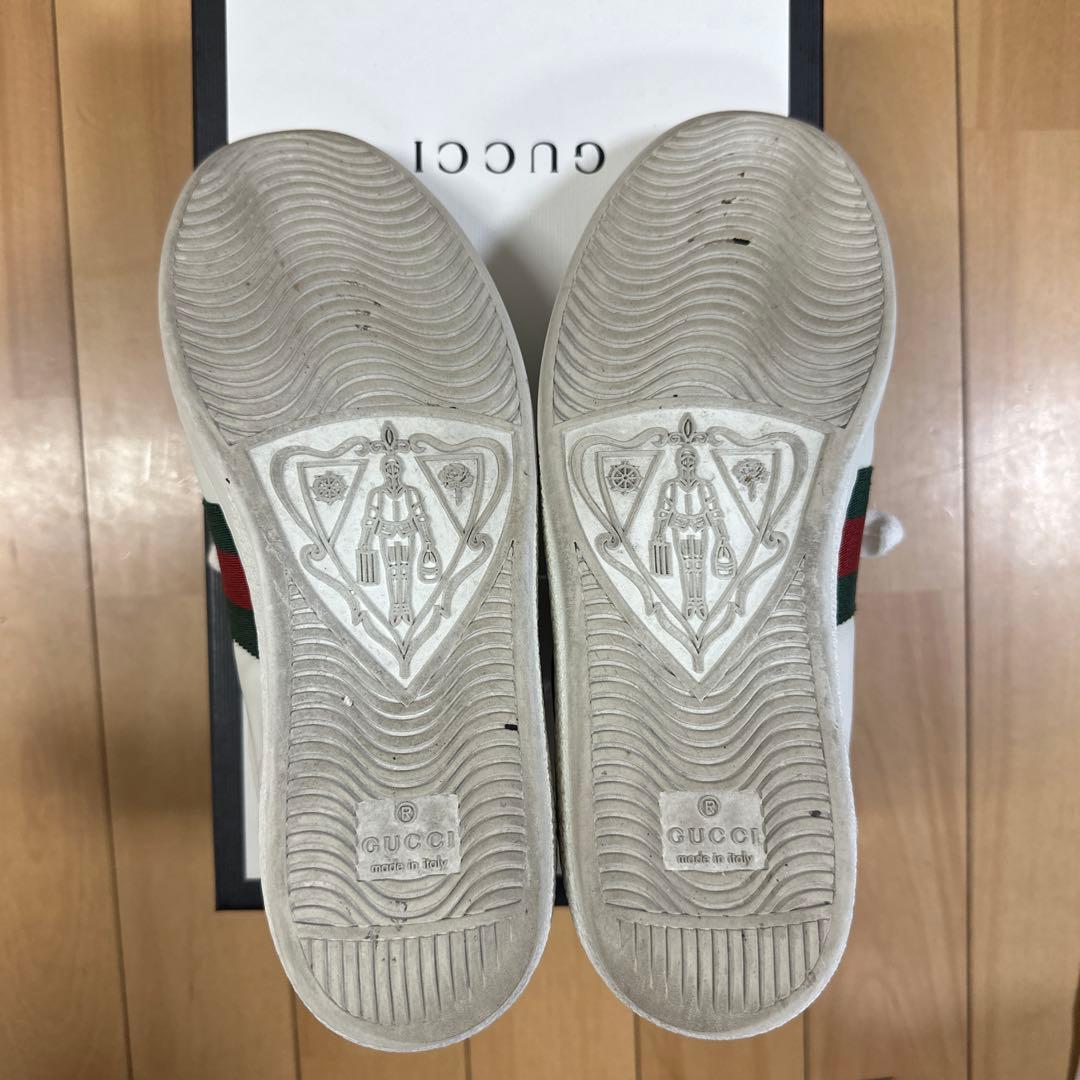 GUCCI エンブロイダリー スニーカー ハート レザー　美品