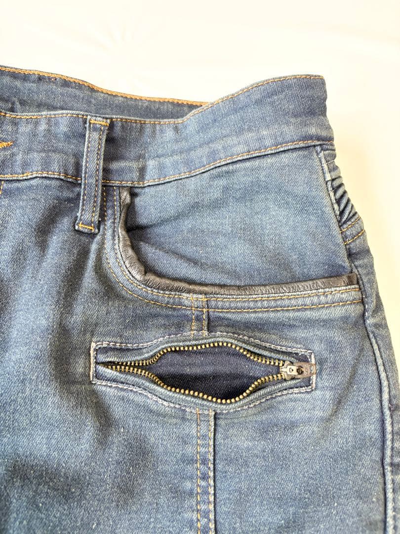 デグナー DP-27V 本革ヒートガード付きメンズデニムパンツ XL