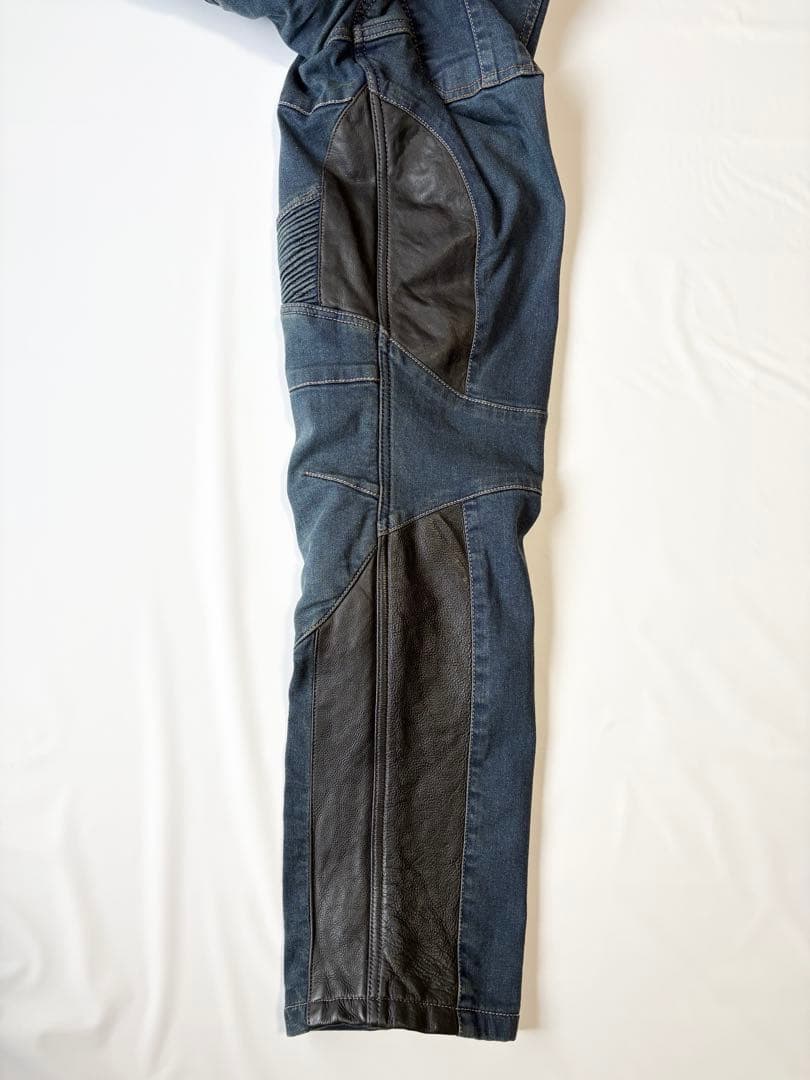 デグナー DP-27V 本革ヒートガード付きメンズデニムパンツ XL