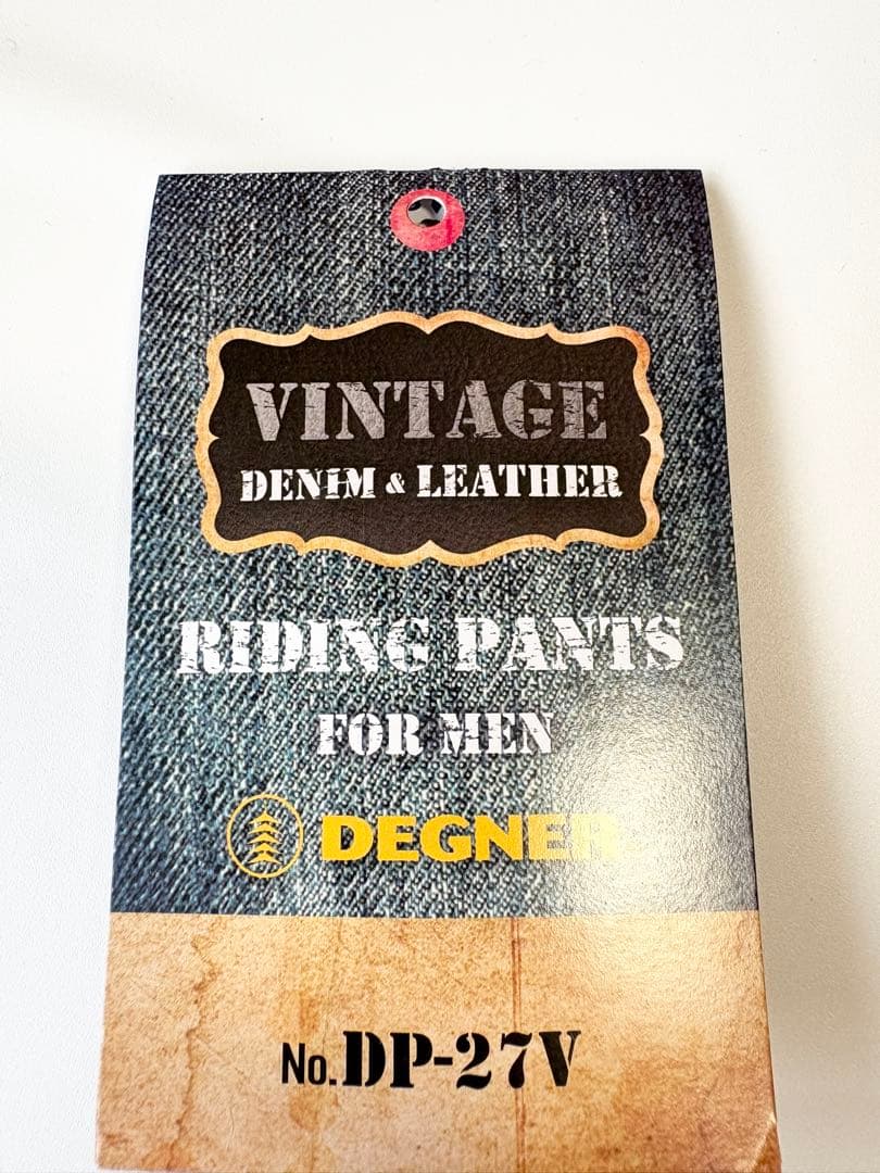 デグナー DP-27V 本革ヒートガード付きメンズデニムパンツ XL