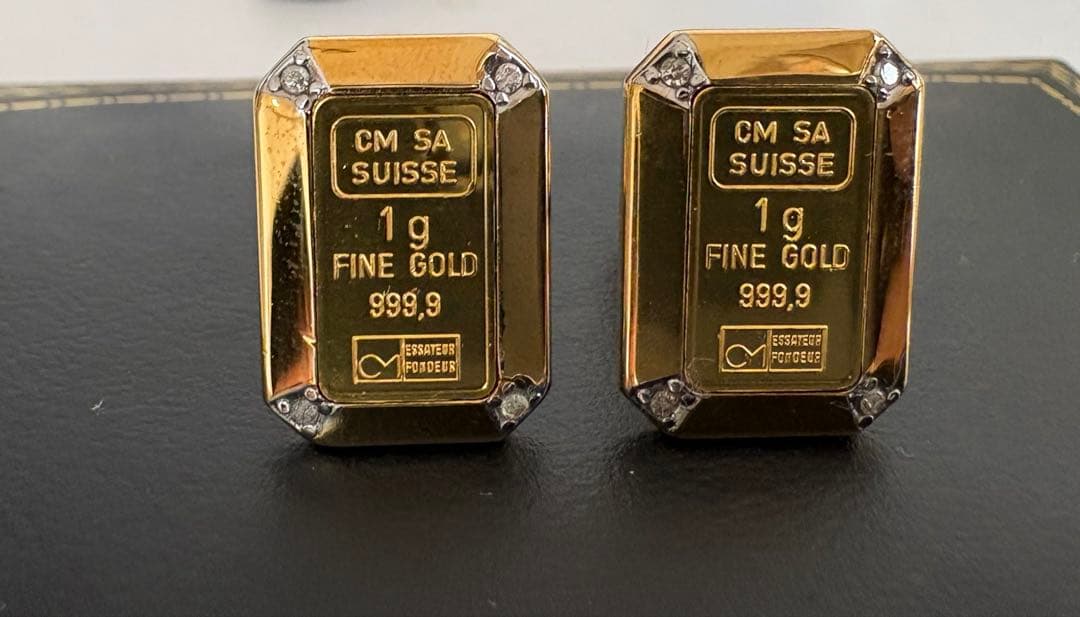 ヴィンテージカフス　金　1g × 2 FINE GOLD 999.9