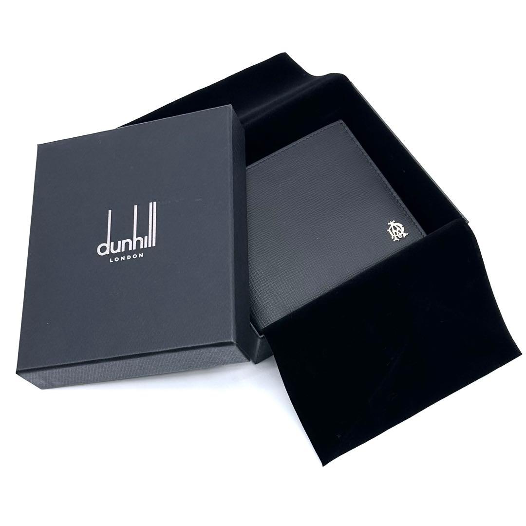 未使用✨dunhill ダンヒル ２つ折り財布 ベルグレイブ レザー 黒×濃赤