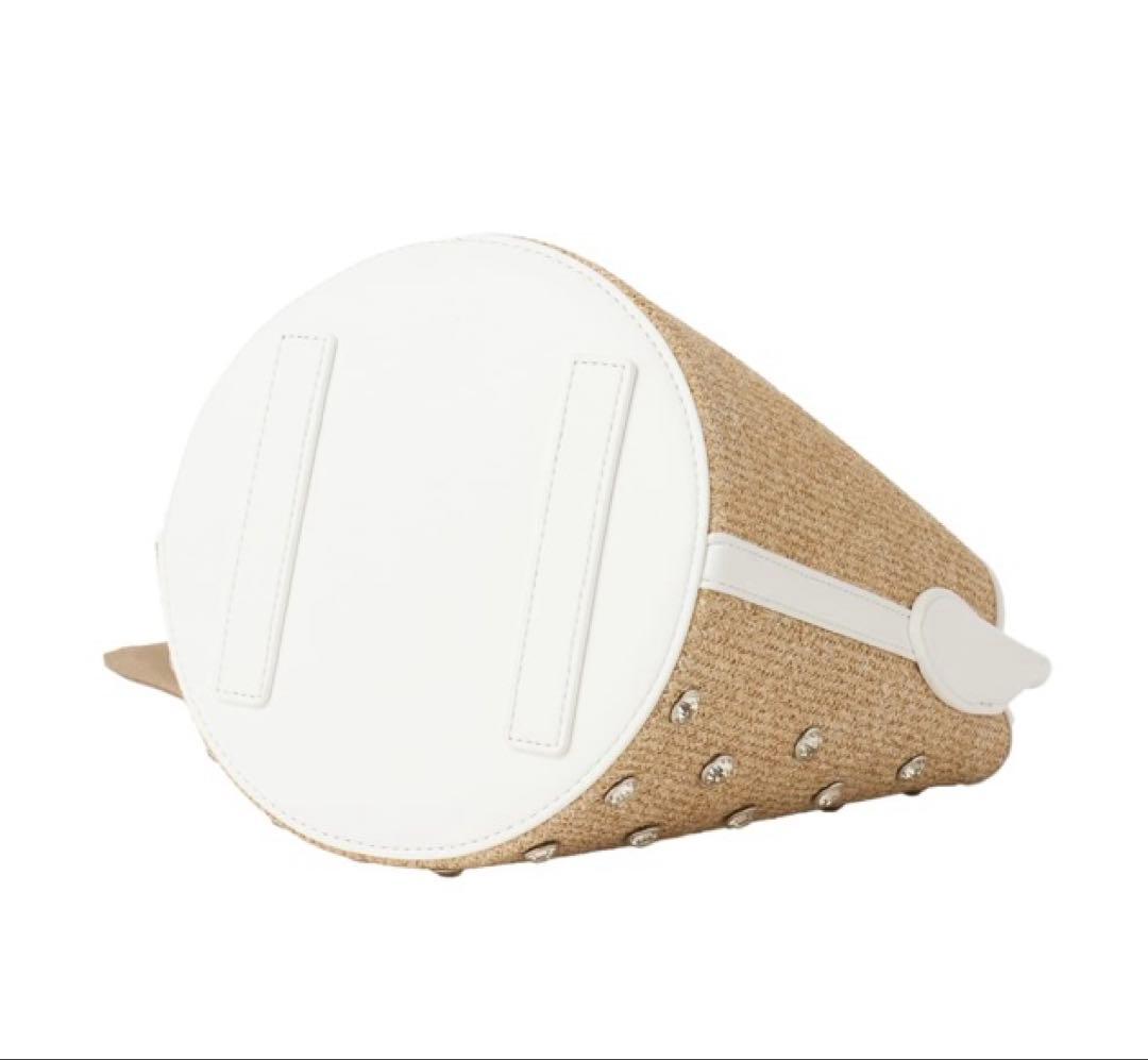 【新品・未使用】DIANA ダイアナ　リボン＆ビジューバッグ ポーチ付き