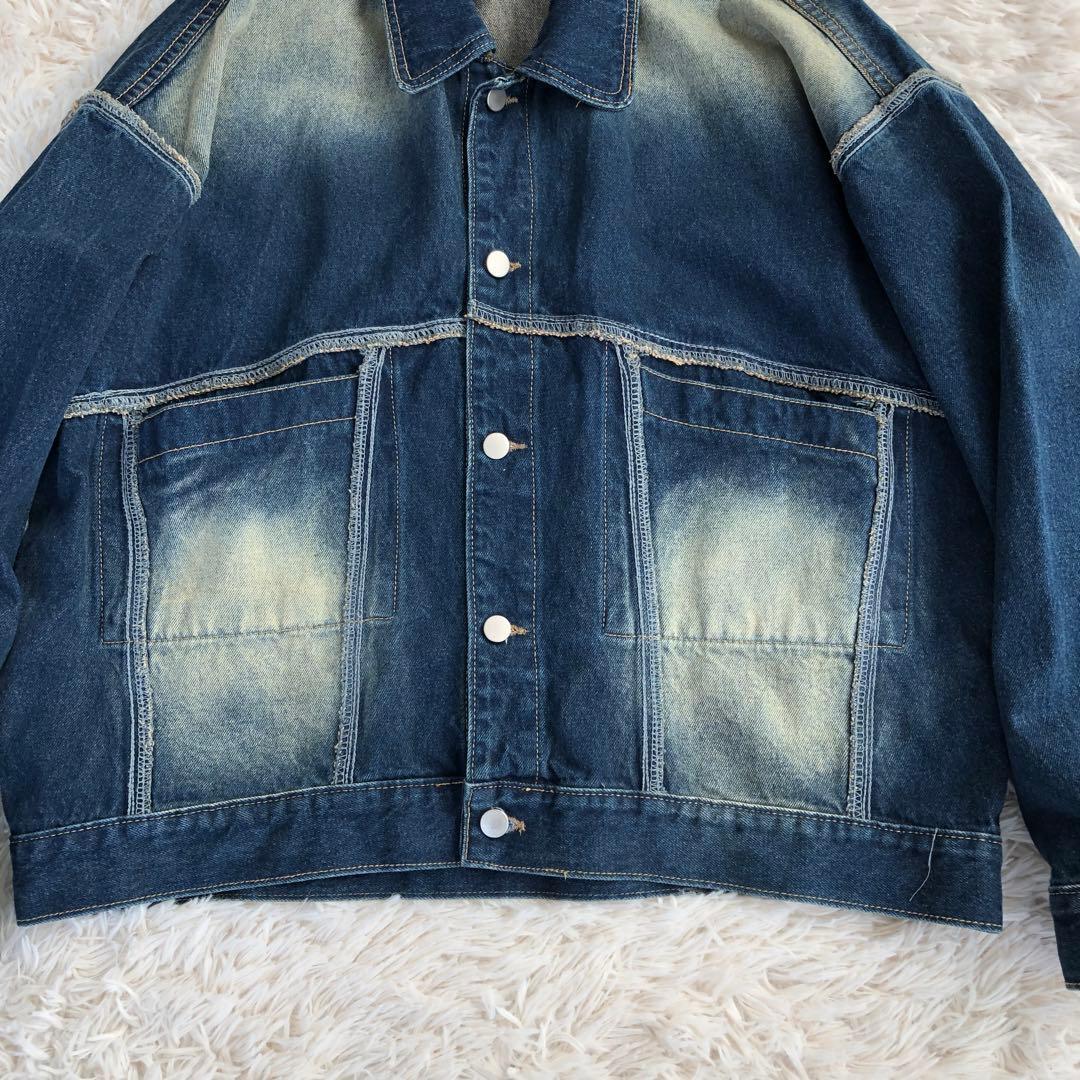 GLAMOUR　グラマー　オーバーサイズ　デニムジャケット　グラデーション