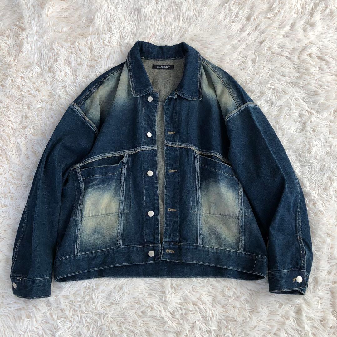 GLAMOUR　グラマー　オーバーサイズ　デニムジャケット　グラデーション